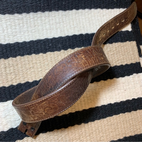 Wrangler Tooled Leather Belt - Picture 11 of 11